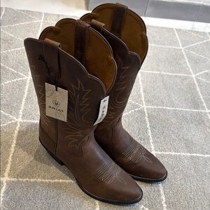 Ariat womens Dark Brown Western Pull-On Cowboy Boots